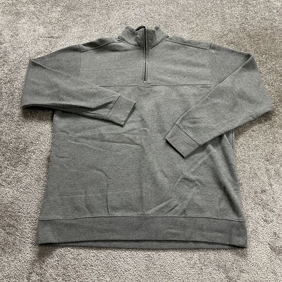 Columbia Hart Mountain Jacket Men XL Gray Fleece 1/4 Zip High Neck Logo Hiking - Picture 1 of 10